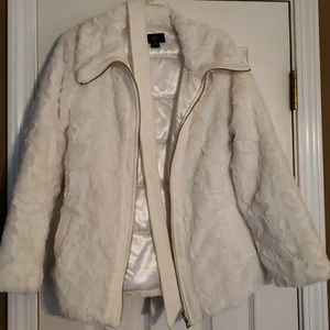 White Fax Fur Girls Jacket